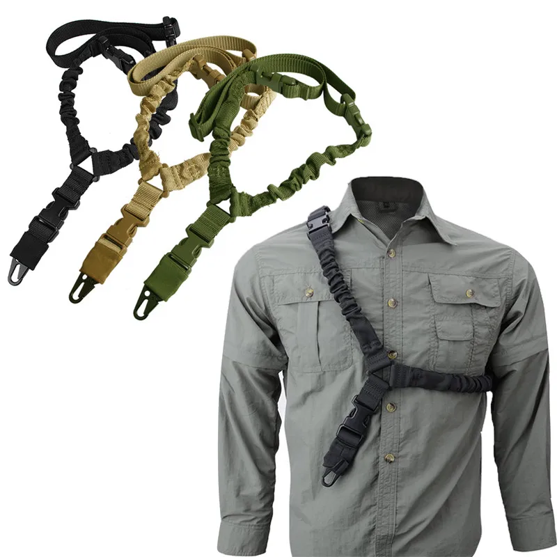 

Tactical Single Point Rifle Sling Shoulder Strap Nylon Adjustable Airsoft Paintball Military Gun Strap Army Hunting Accessories
