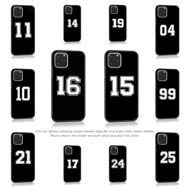 

Football Lucky number design Phone Case for iPhone 7 8 11 12 Pro X XS Max XR Samsung A S 10 20 50 Plus pro Cover Funda Shell