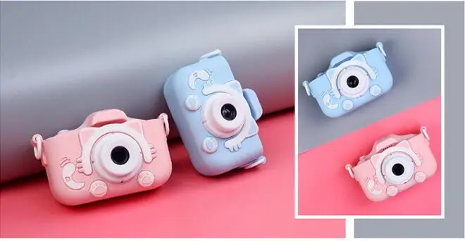 Мини-камера для детей, игрушки для детей, цифровая фотокамера, фотокамера, Детская обучающая игрушка, 20 языков, 32 г, подарки на день рождения