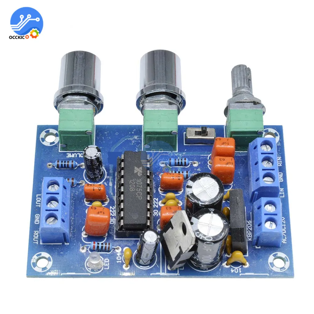 XR1075 тон доска Hi Fi предусилитель BBE чип AC/DC 12 15 в аудио динамик с регулировкой