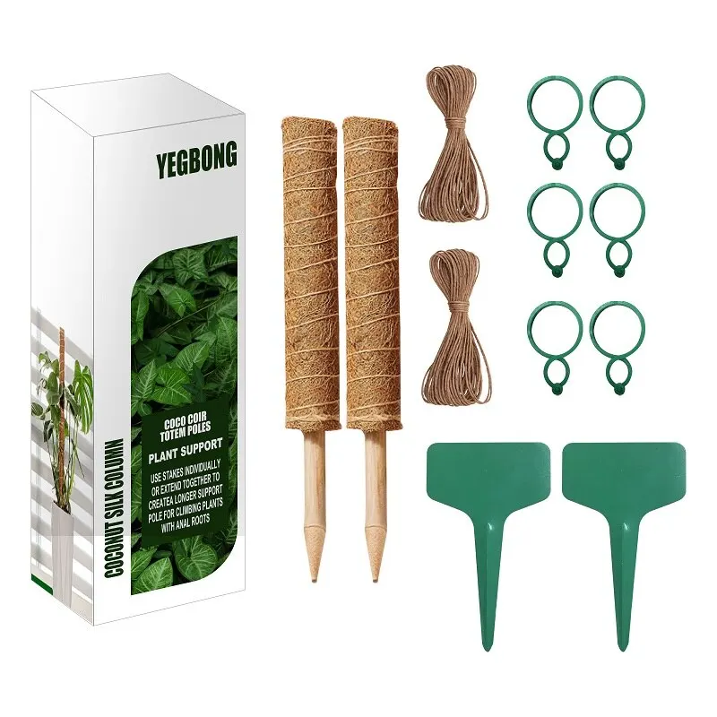 1 set Plant Climbing Pole Coir Moss Stick Palm Vines Support Extension Indoor Plants Creepers | Дом и сад