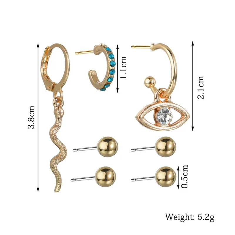 

Women's Valentine's Day Gift Earring Set Fashion Popular Creative Eye Snake Bride Wedding Prom Jewelry Wholesale