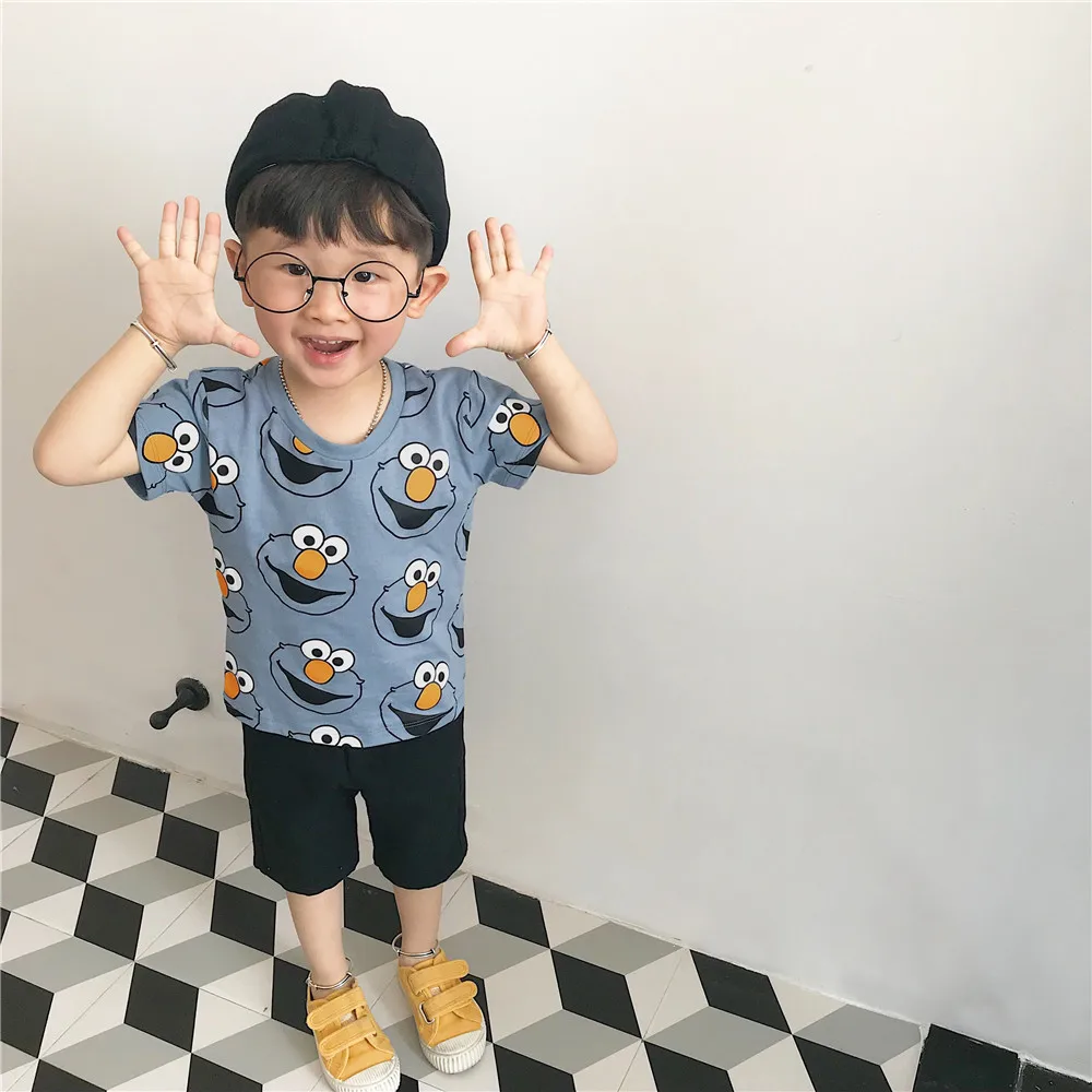 Летняя одежда Tonytaobaby новая хлопковая футболка с короткими рукавами для мальчиков