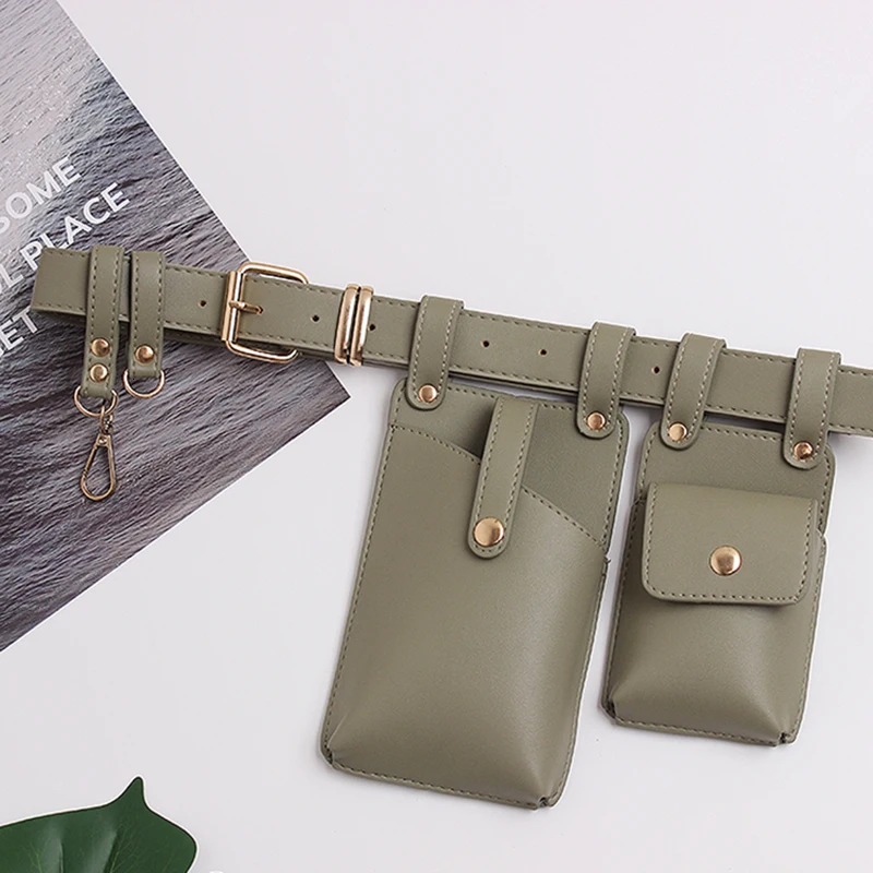 TWOTWINSTYLE Vintage Synthetic Leather Women's Belt Beading Hit Color Patchwork Bag Belts For Female Fashion Autumn Tide