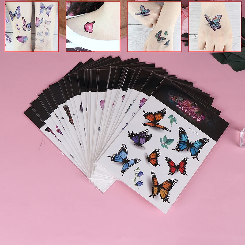 

Butterfly Temporary Tattoo Sticker Waterproof Women Fake Tattoos Men Children Body Art Hot Design
