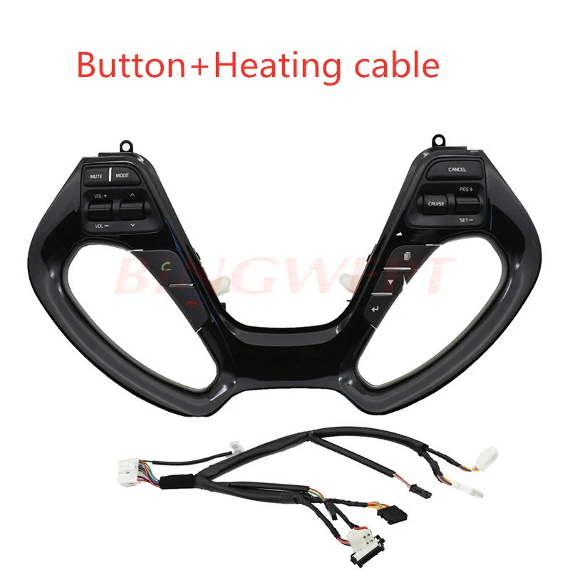 Bright black color BINGWFPT кнопки рулевого колеса для Kia K3 телефон круиз контроль руля кнопка переключения запасных частей автомобильные аксессуары - Цвет: Bright black color