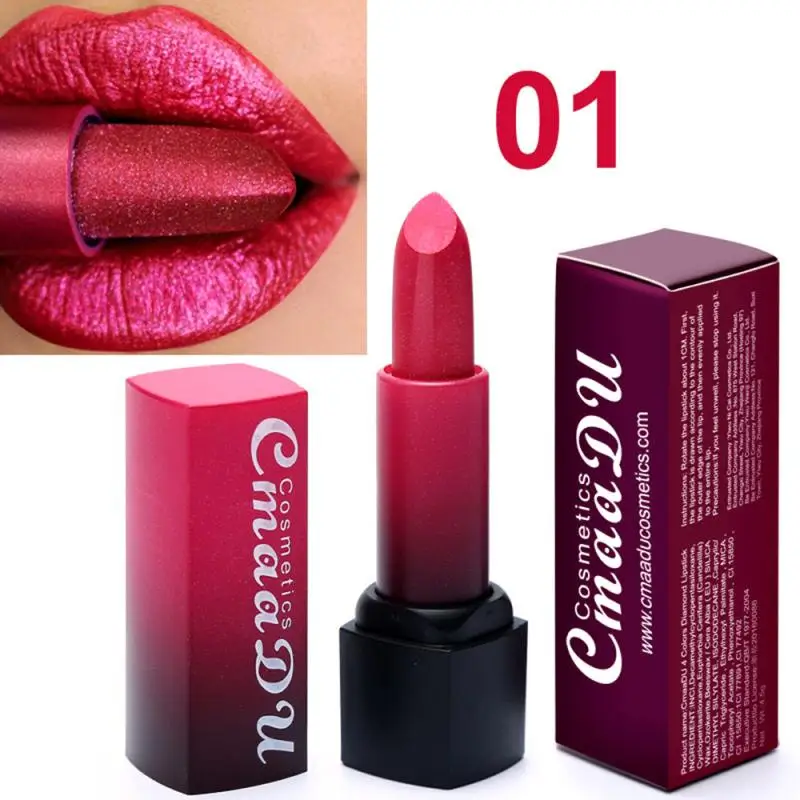 Metal Color Matt Lipstick Sexy Big Lip Nude Long Lasting Make Up Waterproof Shimmer Tint Cosmetics Makeup TSLM1 |
