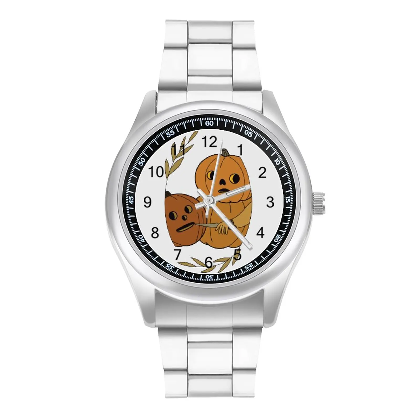 

Кварцевые часы с тыквой, красивые наручные часы из нержавеющей стали, женские наручные часы с весенним дизайном