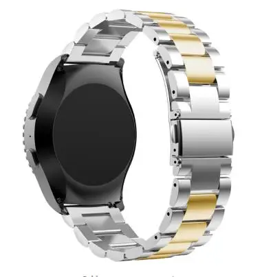 Ремешок для Garmin Forerunner 245 645 Vivoactive 3 музыкальный ремешок из нержавеющей стали сменный ремешок 20 мм металлический браслет Correa - Цвет: silver gold