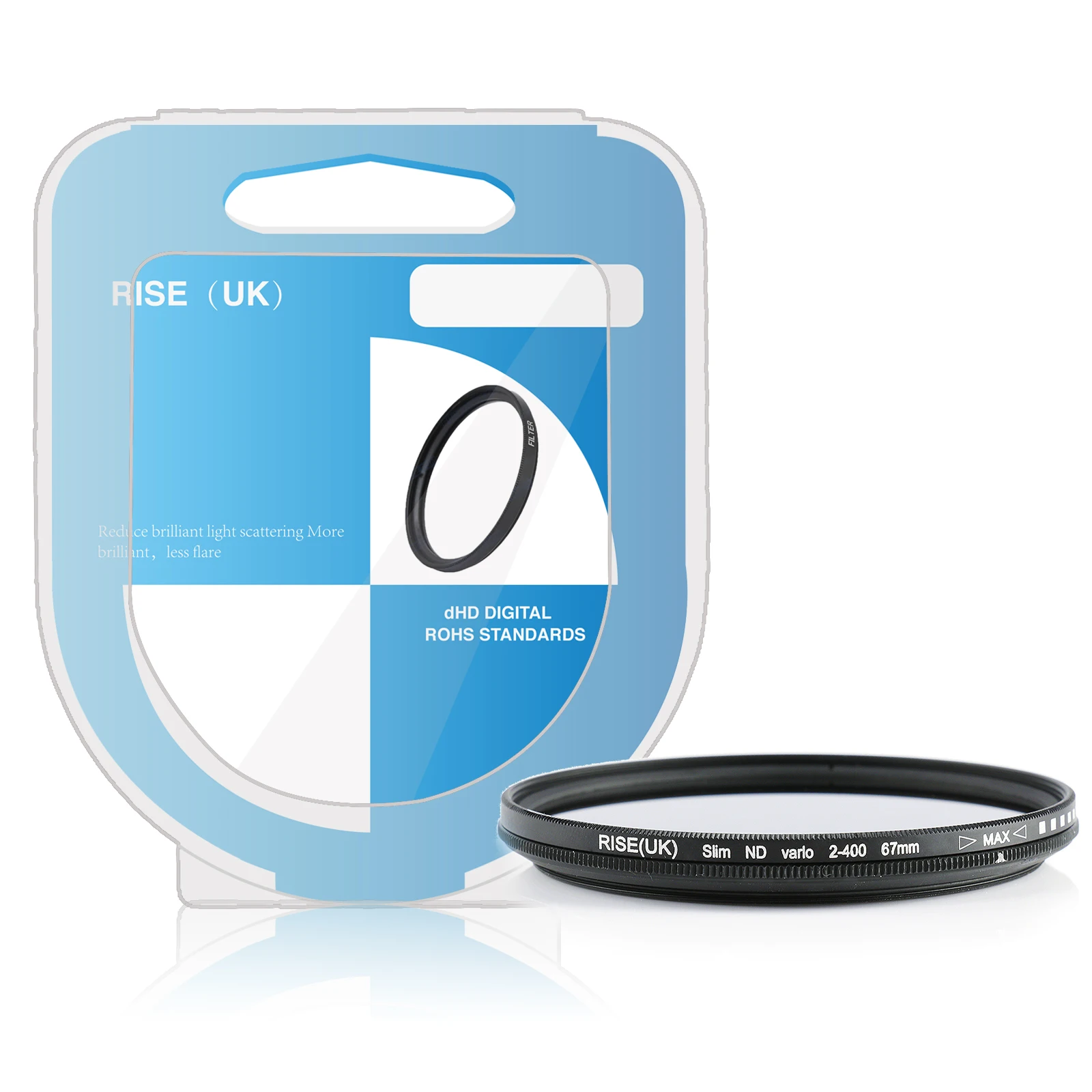 RISE (Великобритания) 67 мм Тонкий Фейдер ND фильтр Регулируемая переменная