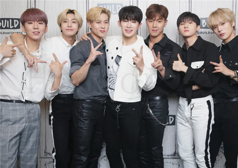 Фиолетовый Monsta X Kpop плакаты Высокое разрешение украшения дома глянцевая бумага печатает домашний арт бренд - Цвет: Фиолетовый