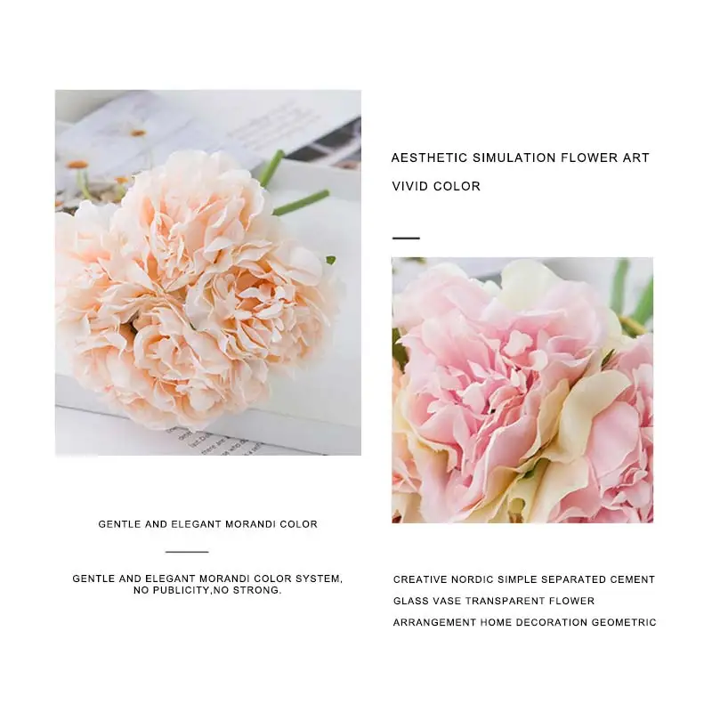 

Peony artificial artificial silk flowers for home decoration wedding bouquet for bride high quality fake flower faux living room
