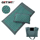 Натуральная льняная подушка для массажа кокосовой ладони, коврик для йоги, массажный коврик для йоги, коврик для акупрессуры с шипами в виде лотоса, коврик для акупрессуры