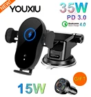 YOUXIU 15 Вт беспроводное автомобильное зарядное устройство крепление авто-зажимное Qi Быстрая зарядка Телефон X держатель Air Vent Зарядка для iPhone Кронштейн продвижение