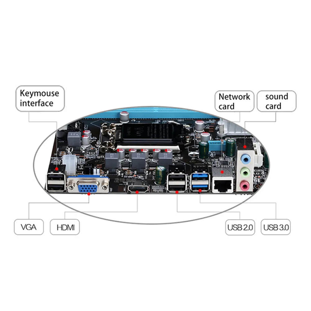 Компьютер P8B75M MicroATX B75 1155 VGA cpu PCI E 32G SATAII USB3.0 DDR3 HDMI компоненты для материнских