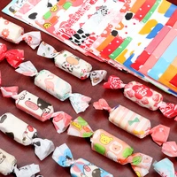 aq 500pcslot colorful cute pattern baby birthday party handmade candy nougat packaging wrap cartoon diy gift twisting wax paper