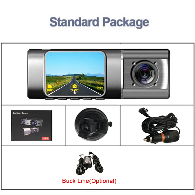 

Xgc juy 1.5inch Car DVR Front 1080P + Internal 720P Dash Camera two cameras Video Recorder Night Vision Parking monitor Vehicle