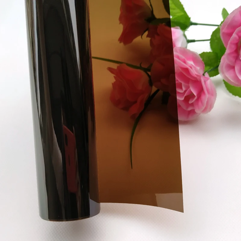 Чайно коричневая Солнцезащитная стеклянная пленка самоклеящаяся защита