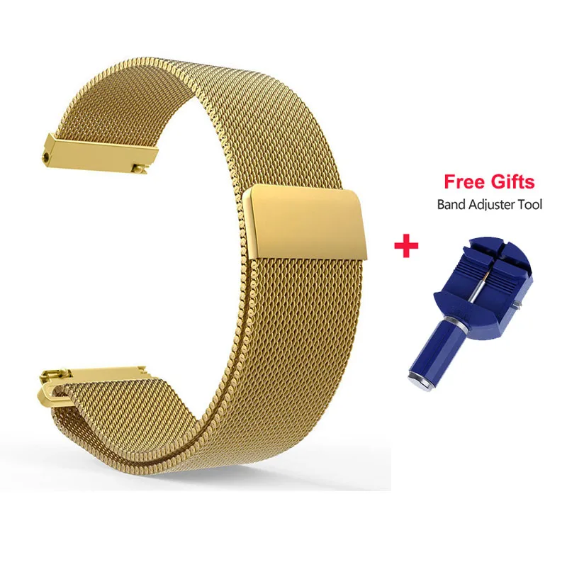 Magnetic Gold 22 мм металлический ремешок из нержавеющей стали для Xiaomi Huami Amazfit ремешок для часов сменный металлический браслет для Amazfit Pace Stratos 2 ремешок - Цвет: Magnetic Gold