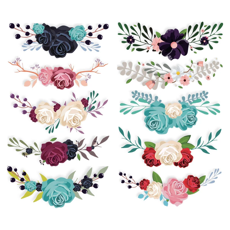 Цветочные наклейки Diy декоративные патчи для футболки теплопередачи железные на