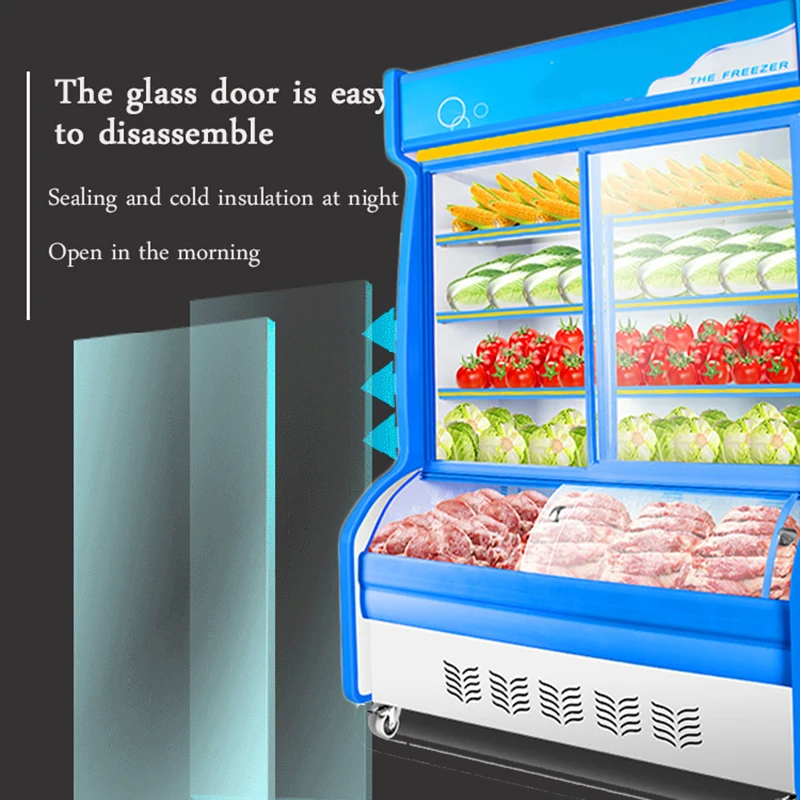 Коммерческий острый горячий шкаф для витрин двойной дверной пенный замок