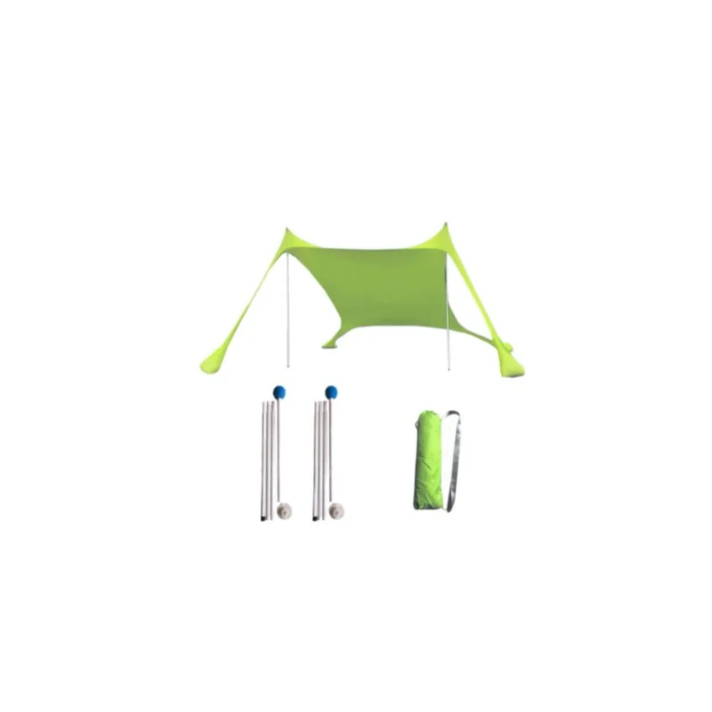 구매 가족 해변 양산 경량 차양 텐트 샌드백 앵커 4 무료 페그 UPF50 UV 대형 휴대용 캐노피 드롭 배송