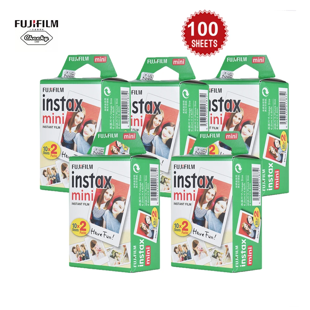 Fujifilm Instax Mini 100 листов белая фотопленка фотоальбом мгновенная печать для