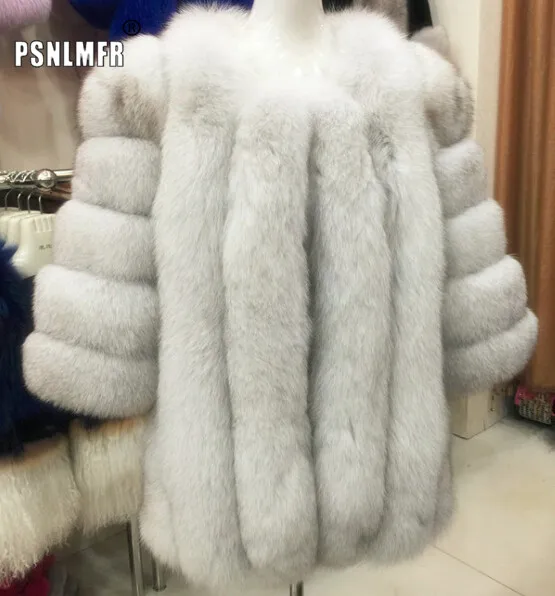 

Soft Warm Temperament Full Pelt Striped Woman Coat Winter Russian Classic Perfect Fox Fur Coat Natural Real Female Fur Coats