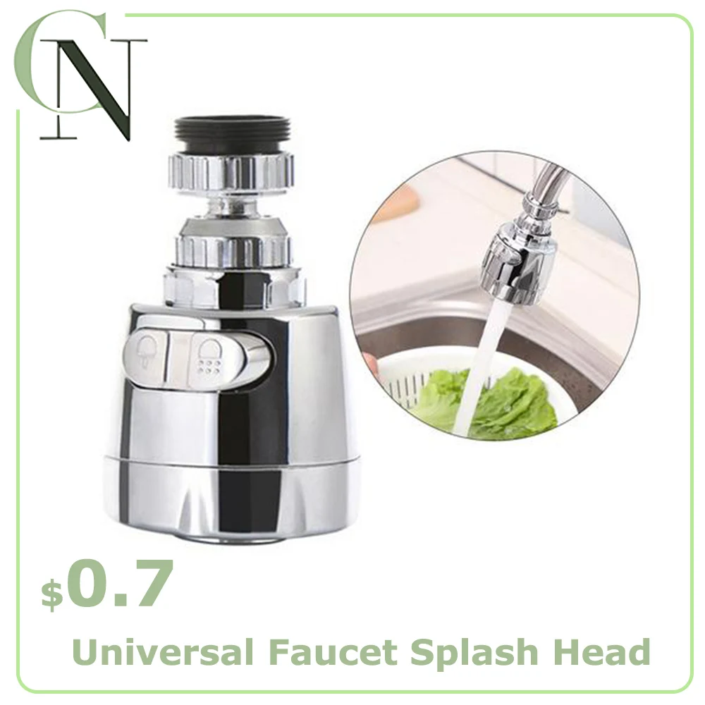 

Faucet Accessories Stainless Steel Anti-splash Head Universal Tap Water Shower Water Saving Rotatable Filter Nozzle