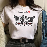 women 2021 fashion happy family cartoon dogs t shirt ullzang streetwear t shirt fashion 90s anime tshirt casual top tees female