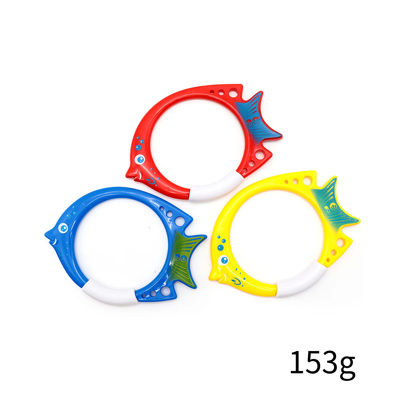 

3pcs Funny Fish Diving Ring Plastic Kids Pool Dive Toy Diving Game Toy Summer Paddle Toy Enjoy Playing With Swimming Pool Bath