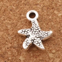 40pcs dots soft see star fishstar charm beads 12 7x16 2mm tibetan silver pendants jewelry diy l123