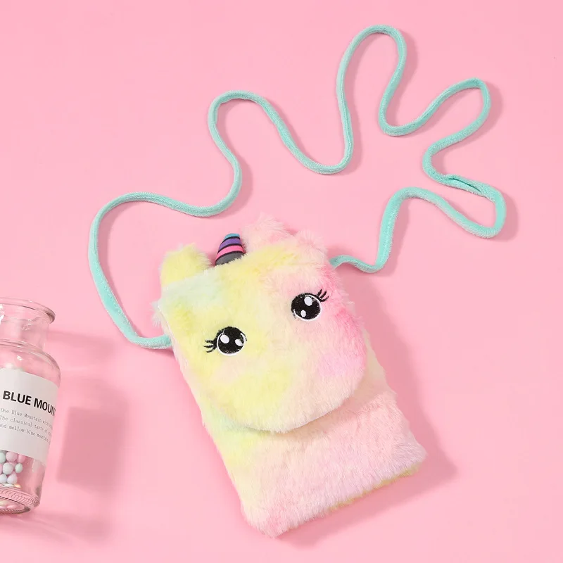 Зимняя детская разноцветная мини-сумка-мессенджер для девочек сумка через плечо