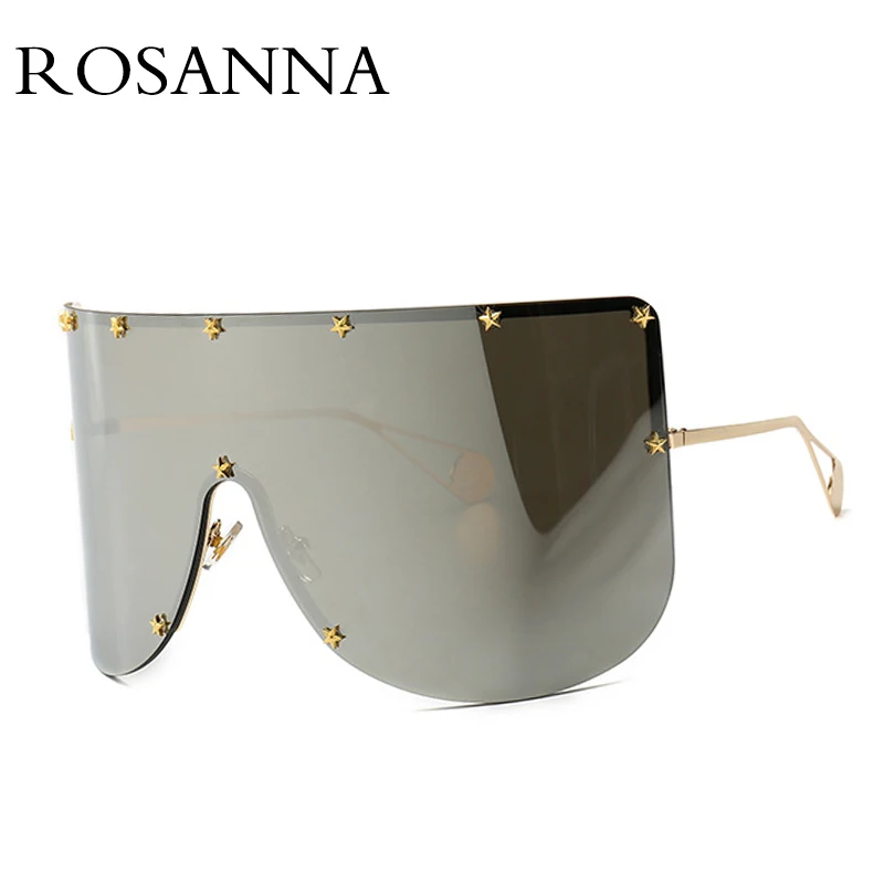 ROSANNA, винтажные Защитные солнцезащитные очки, маска, солнцезащитные очки для женщин и мужчин,, негабаритные ветрозащитные очки, одна оправа, большая оправа, солнцезащитные очки