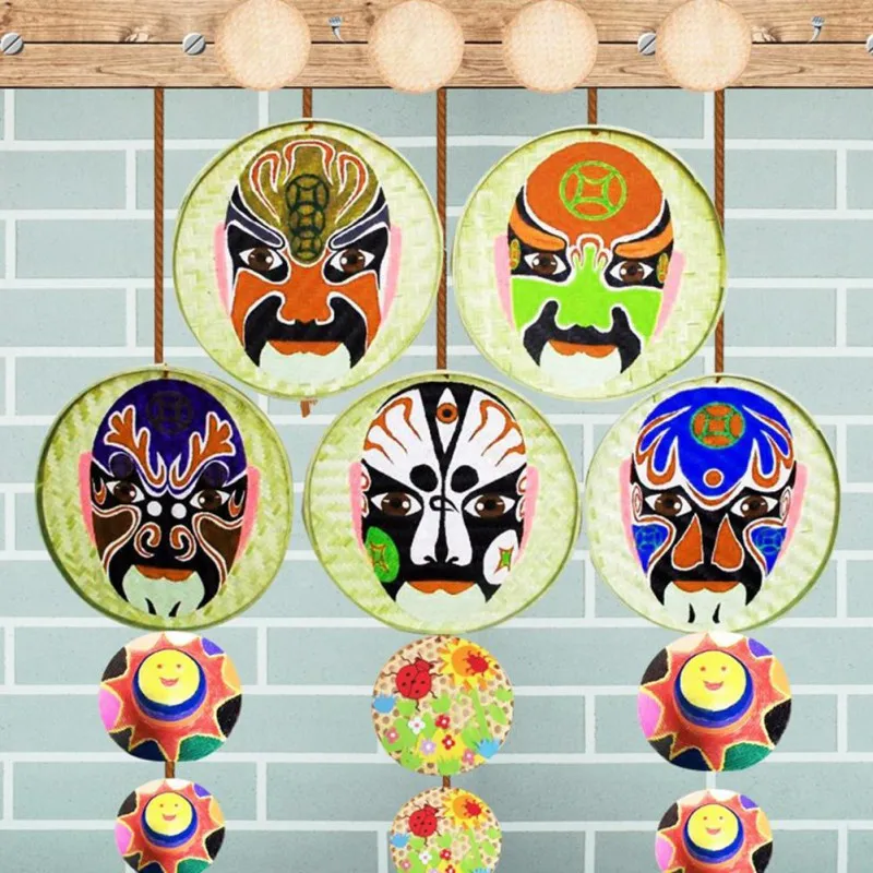 Тканое вручную бамбуковое сито ручная роспись своими руками декоративное