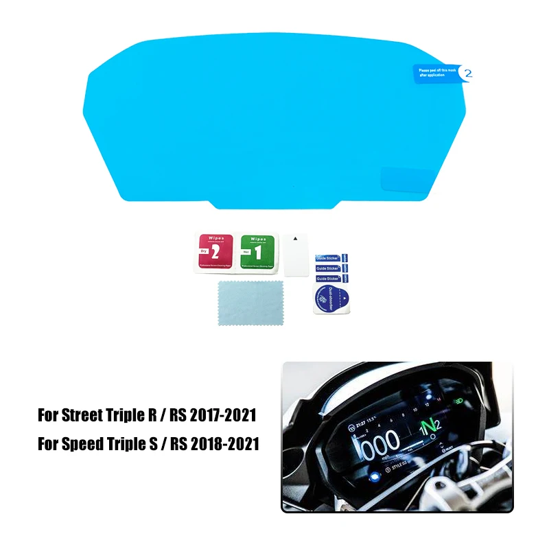 

For Street Triple R/RS, Speed Triple S/RS 2017 2018 2019 2020 2021 Dashboard Instrument Cluster Scratch Screen Protection Film