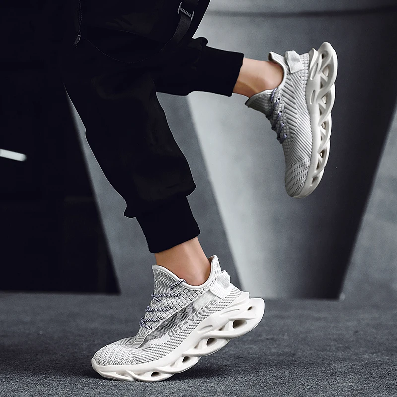 Новинка модная мужская повседневная обувь тканая дышащая Качественная для