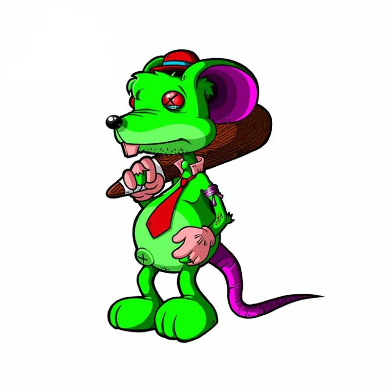 

13 см x 9,8 см для толстых крыс, автомобильные наклейки, чемодан, мотоцикл, доска для серфинга, граффити, наклейка, виниловый материал, украшение бампера