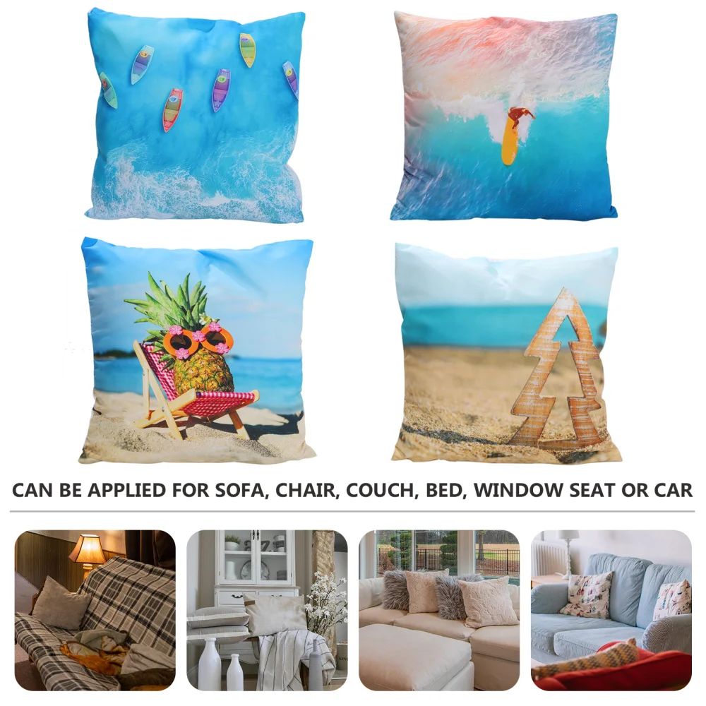 

4pcs Pillow Cases Comfortable Throw Pillowcases Pillow Covers For Home Decor