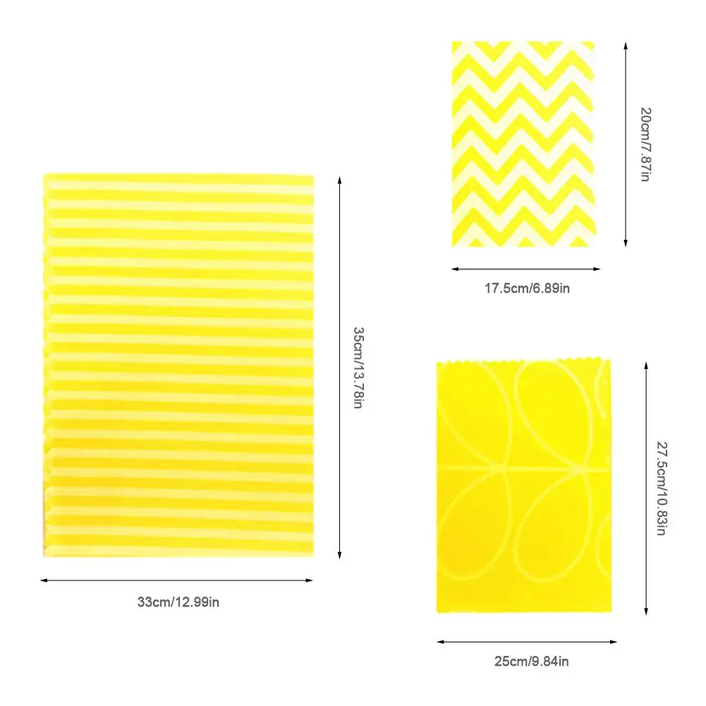 3 шт. пчелиный воск органический хлопок ткань для сохранения Экологичные