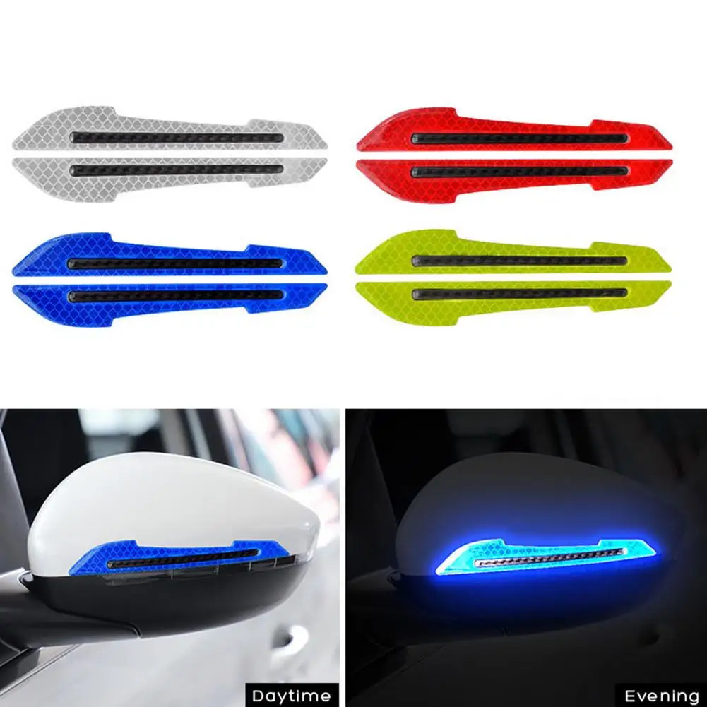

1 Pair Car Rearview Mirror Reflective Sticker Car-styling Safety Warning Reflective Sticker Car Rearview Mirror Decorative Strip