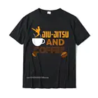 Забавный бразильский джитсу и кофе BJJ Gi подарок для мужчин и женщин футболка с принтом компании на хлопковой мужской футболке