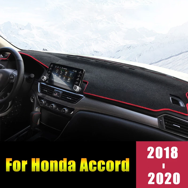 

For Honda Accord X 2018 2019 2020 10th Car Dashboard Cover Mats Avoid Light Pads Anti-UV Instrument Platform Carpets Accessories