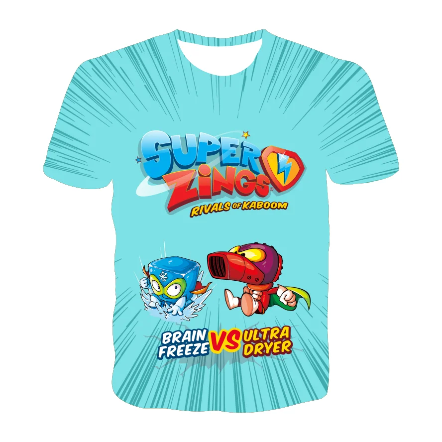 

3D Boys Sonic Super Zings Print Girls Funny T-shirts Superzing Children 2021 for Goku summer Clothing Kids Clothes kinder Baby