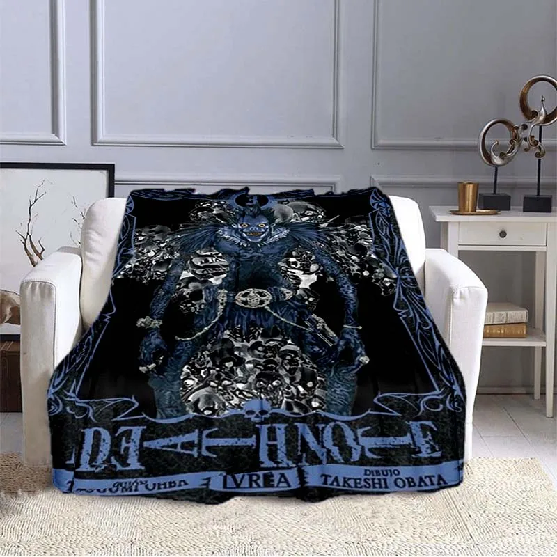 Одеяло с 3D-принтом из аниме Death Note японское Фланелевое покрывало рисунком