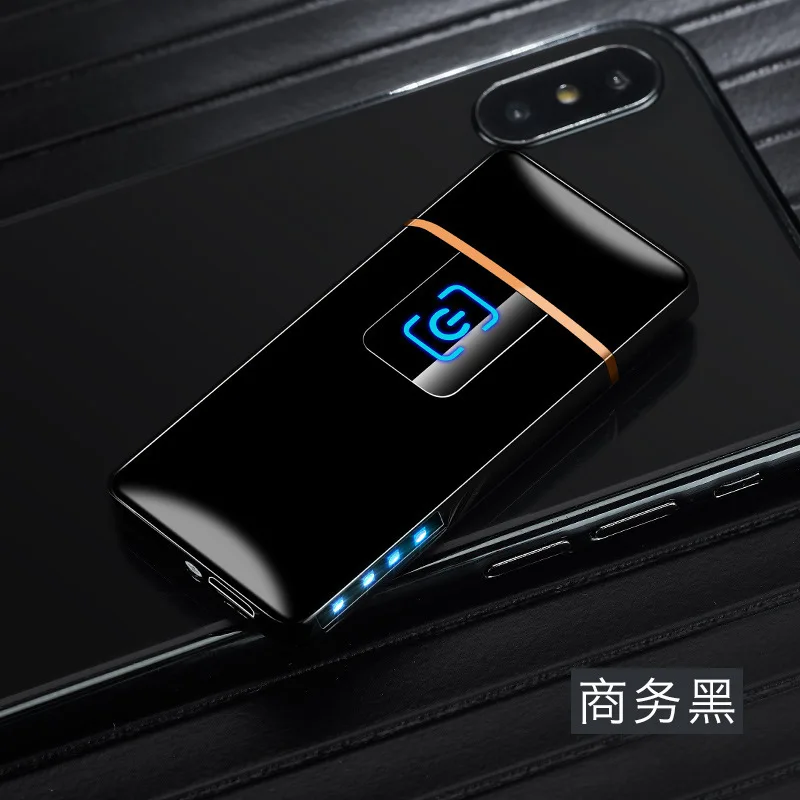 Новая usb зарядка Зажигалка сенсорный экран электронные зажигалки маленький перезаряжаемый Электрический ветрозащитный мужской подарок