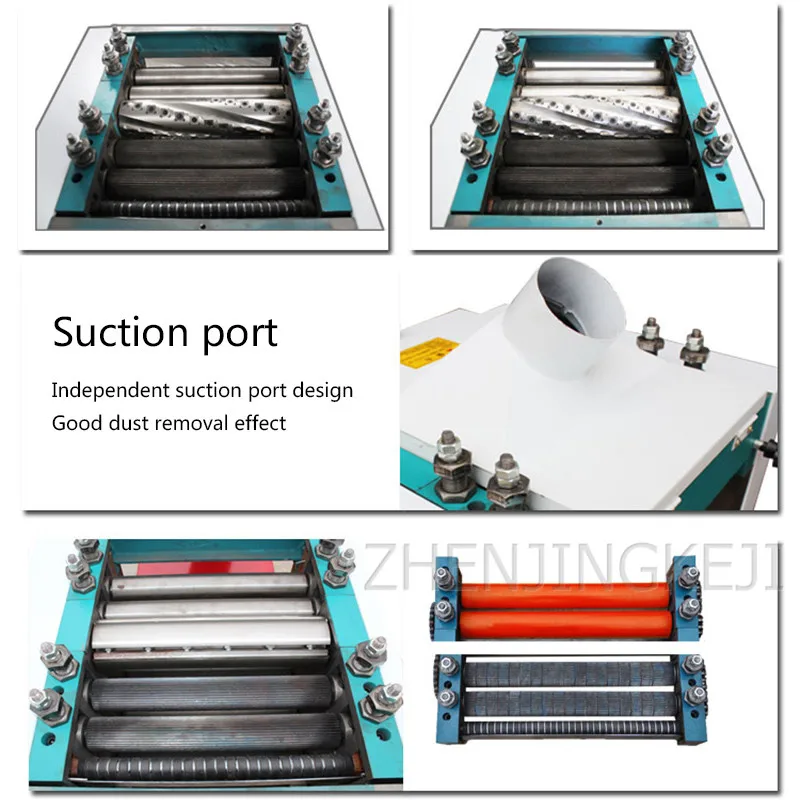 

220V / 380V High Speed Single-sided Carpentry Desktop Pressure Planer Wood Wire Machine Woodworking Machinery Four-piece Knife