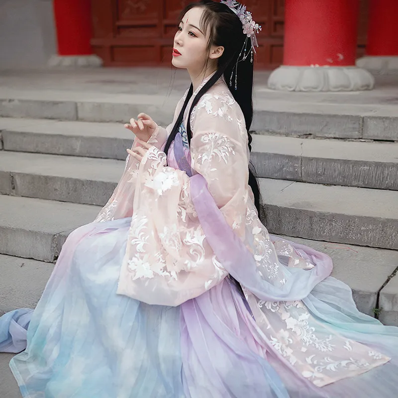 Yunrong hanfu woemn Tang Костюм Древний ханьфу китайское платье традиционный костюм
