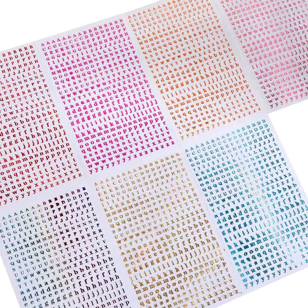 

New Arrival 26 alphabets Nails Sticker DIY Manicure Adhesive Polish Letter Nail Decal Art Decorations