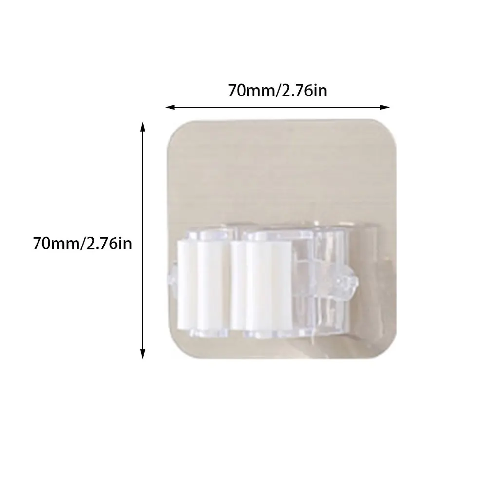 

New Mop Holder Broom Clip Seamless Hook Punch Free Bathroom Kitchen Wall Hanging Mop Clip Hook Hanging